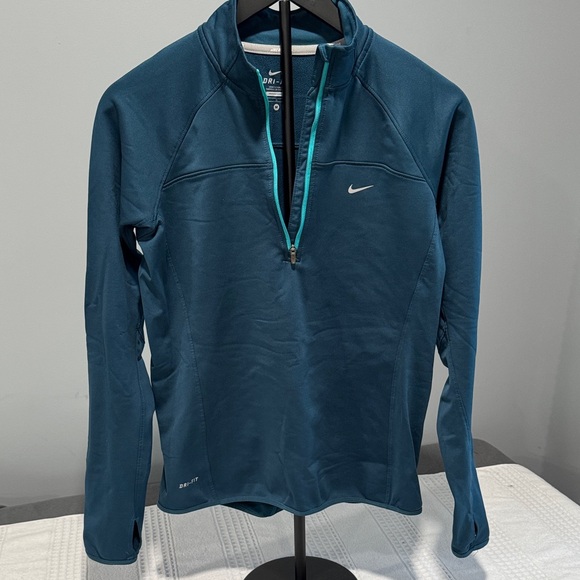 Nike Teal Half-Zip Sweatshirt - Picture 1 of 8
